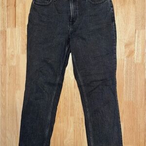 Abercrombie & Fitch washed black Jeans with double belt line